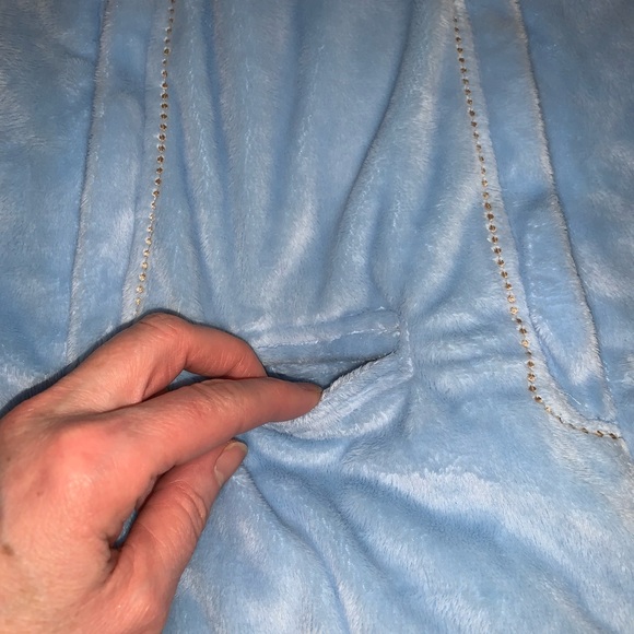 Carter's baby blue cozy/ snow suit/ bunting bag. SZ 0/6 Months - Picture 4 of 9